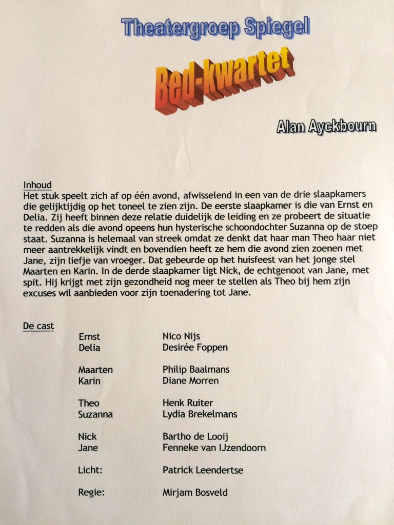 bedkwartet het verhaal &cast