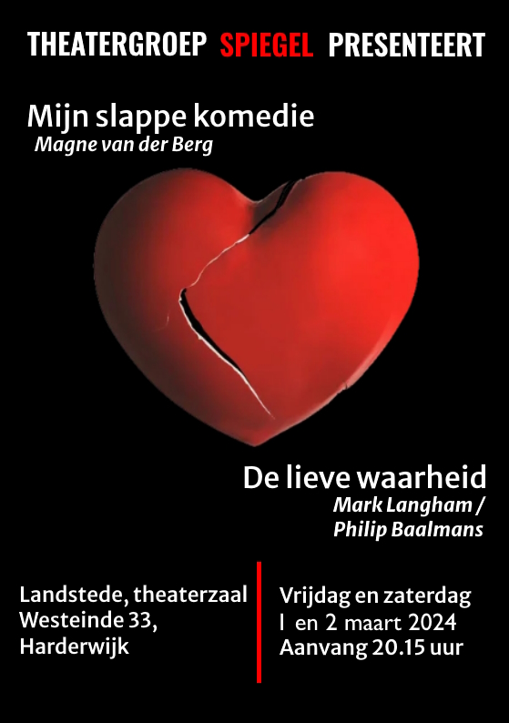 Poster Mijn slappe komedie en De lieve waarheid - maart 2024